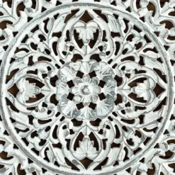 Wall Plaques-Kirkland's Home Distressed Wood Carved Wall Panels, Set Of 2 White