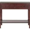 Console Tables-Kirkland's Home Distressed Wood 2-Drawer Console Table Brown