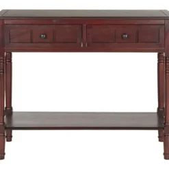 Console Tables-Kirkland's Home Distressed Wood 2-Drawer Console Table Brown