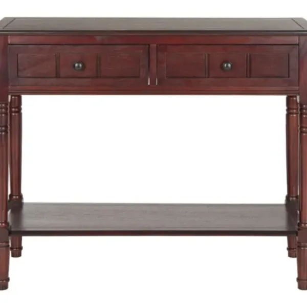Console Tables-Kirkland's Home Distressed Wood 2-Drawer Console Table Brown