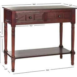 Console Tables-Kirkland's Home Distressed Wood 2-Drawer Console Table Brown