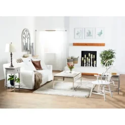 Candle Holders-Kirkland's Home Distressed Wood 3-Pc. Candle Holder Set White