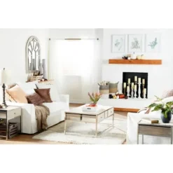 Candle Holders-Kirkland's Home Distressed Wood 3-Pc. Candle Holder Set White