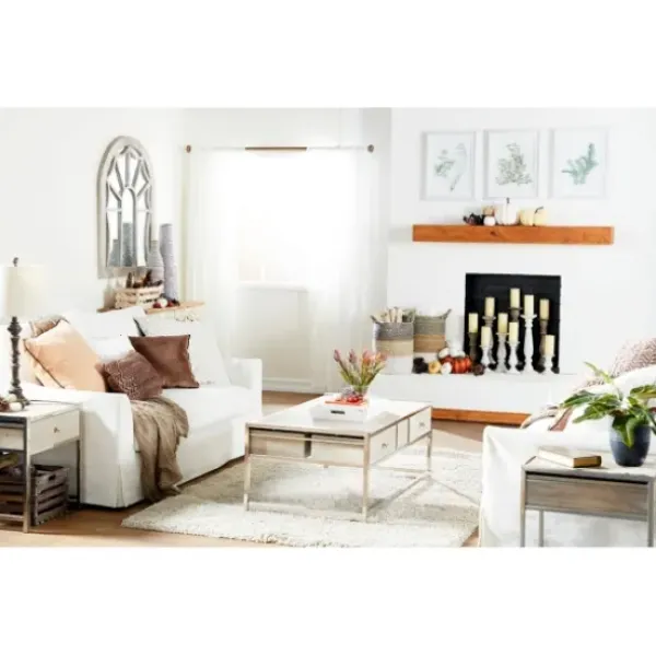 Candle Holders-Kirkland's Home Distressed Wood 3-Pc. Candle Holder Set White
