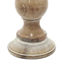 Candle Holders-Kirkland's Home Distressed Wood Pillar Candle Holders, Set Of 3 Brown