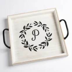 Decorative Trays-Kirkland's Home Distressed Wood Trays, Set Of 2 Ivory