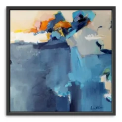 Canvas Art-Kirkland's Home Dizzy At The Edge Framed Canvas Art Print Blue