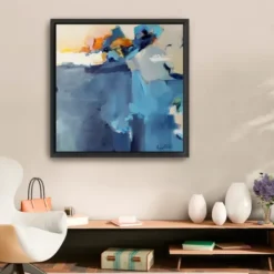Canvas Art-Kirkland's Home Dizzy At The Edge Framed Canvas Art Print Blue