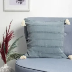 Pillows-Kirkland's Home Dobby Loomed Pillow Blue