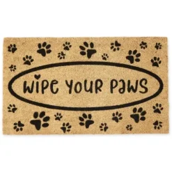 Doormats-Kirkland's Home Dogs Welcome People Tolerated Doormat Tan/Brown