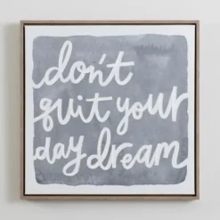 Wall Quotes & Signs-Kirkland's Home Don'T Quit Your Daydream Canvas Wall Plaque Gray/White