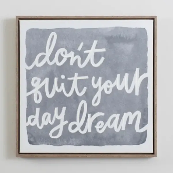 Wall Quotes & Signs-Kirkland's Home Don'T Quit Your Daydream Canvas Wall Plaque Gray/White
