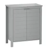 Bathroom Furniture-Kirkland's Home 2-Door Floor Cabinet Gray