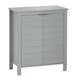 Bathroom Furniture-Kirkland's Home 2-Door Floor Cabinet Gray