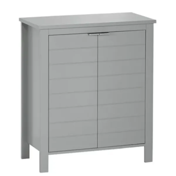 Bathroom Furniture-Kirkland's Home 2-Door Floor Cabinet Gray