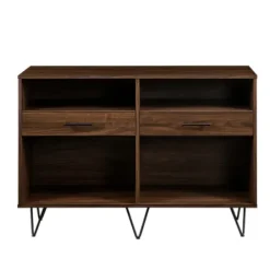 Console Tables-Kirkland's Home Doreen Dark Brown Hairpin Console Table