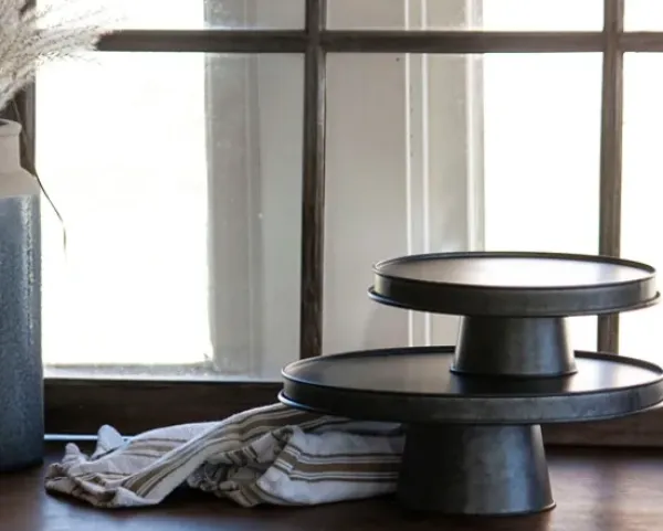 Decorative Trays-Kirkland's Home Dotted Shell Round Wooden Tray Black/Gray/Brown