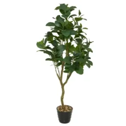 Trees & Topiaries-Kirkland's Home Douban Green In Ribbed Rock Planter