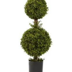 Trees & Topiaries-Kirkland's Home Double Ball Boxwood Topiary In Nursery Planter
