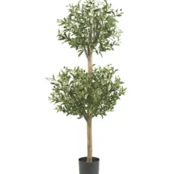Trees & Topiaries-Kirkland's Home Double Ball Olive Tree Topiary