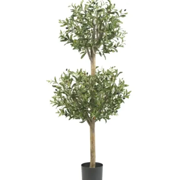 Trees & Topiaries-Kirkland's Home Double Ball Olive Tree Topiary
