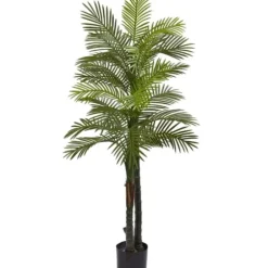 Trees & Topiaries-Kirkland's Home Double Robellini Palm Uv Resistant Tree