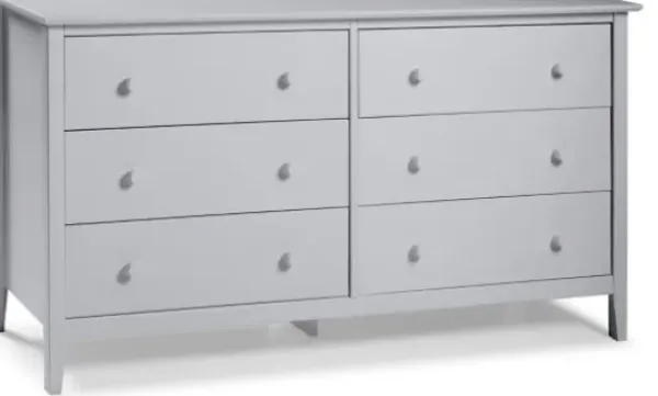 Dressers & Chests-Kirkland's Home Dove Brazilian Pine Wood Dresser Gray