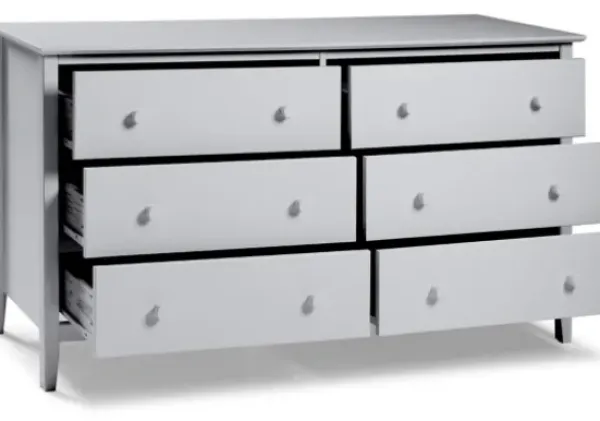Dressers & Chests-Kirkland's Home Dove Brazilian Pine Wood Dresser Gray