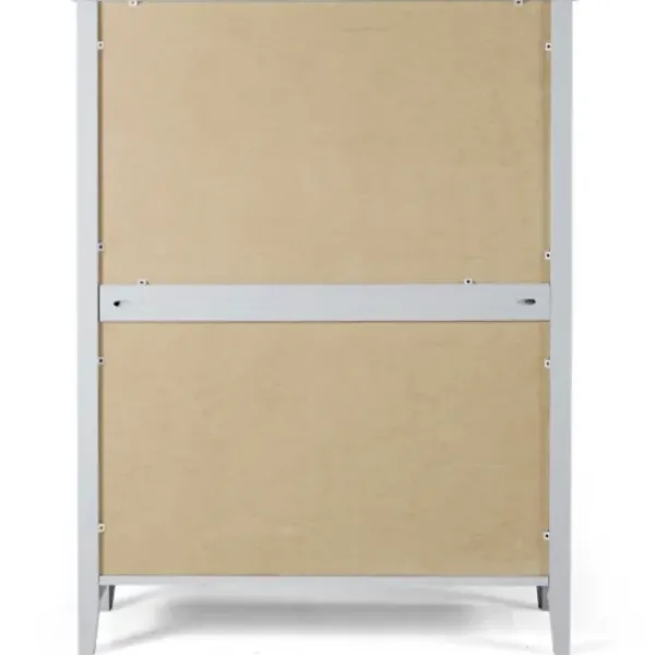 Cabinets & Sideboards-Kirkland's Home Dove Brazilian Pine Wood Five Drawer Chest Gray