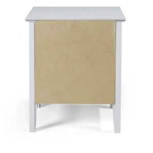 Nightstands-Kirkland's Home Dove Brazilian Pine Wood Nightstand Gray