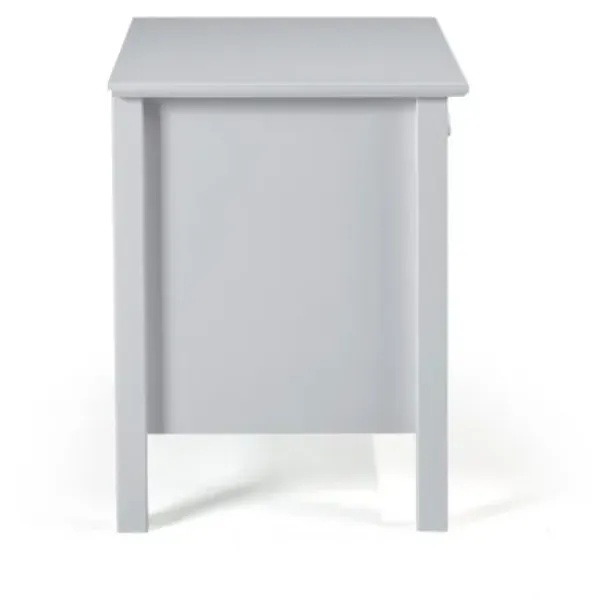 Nightstands-Kirkland's Home Dove Brazilian Pine Wood Nightstand Gray