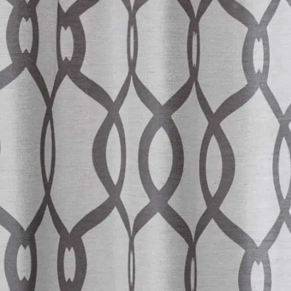Curtains & Drapes-Kirkland's Home Dove Gray Floral 2-Pc. Curtain Panel Set, 96 In. Gray/White