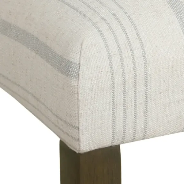 Dining Chairs-Kirkland's Home Dove Gray Stripe Parsons Chairs, Set Of 2 Gray/Ivory