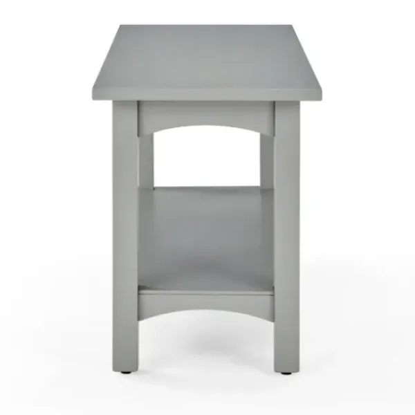 Benches & Ottomans-Kirkland's Home Dove Rustic Farmhouse Wood Bench Gray