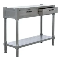Console Tables-Kirkland's Home Dove Turned Leg Rustic Console Table Gray
