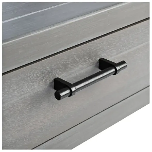 Console Tables-Kirkland's Home Dove Turned Leg Rustic Console Table Gray