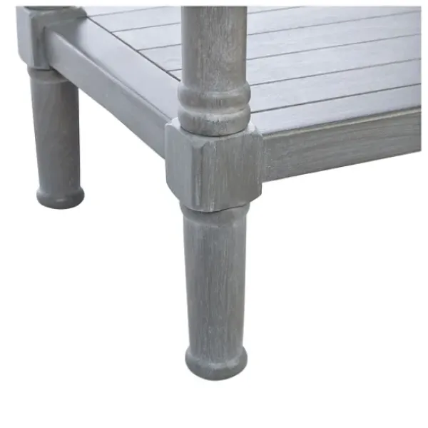 Console Tables-Kirkland's Home Dove Turned Leg Rustic Console Table Gray