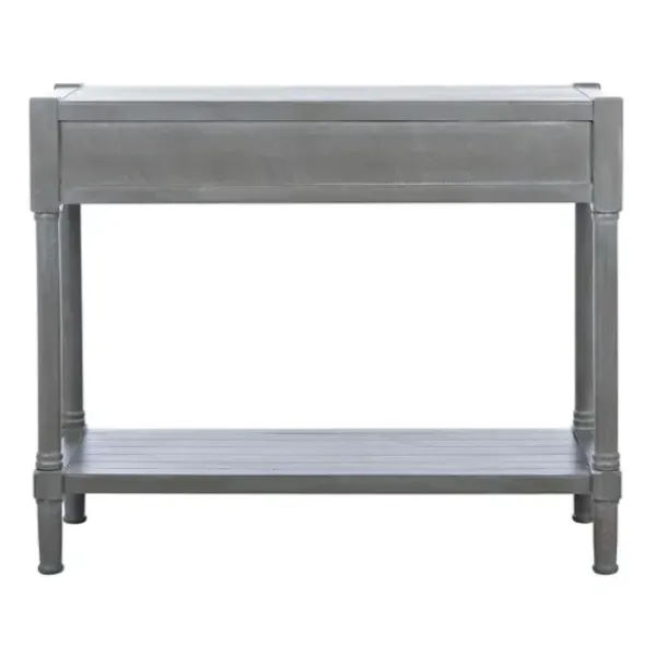 Console Tables-Kirkland's Home Dove Turned Leg Rustic Console Table Gray