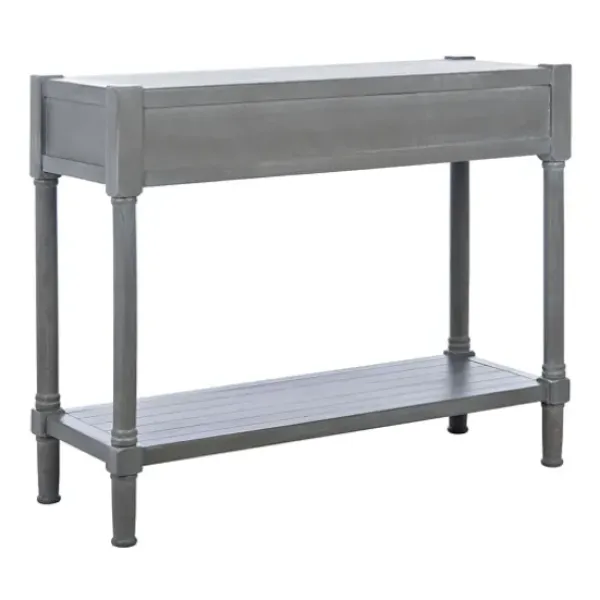 Console Tables-Kirkland's Home Dove Turned Leg Rustic Console Table Gray