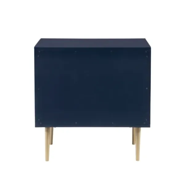 Nightstands-Kirkland's Home 2-Drawer Nightstand With Gold Hardware Blue