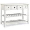 Console Tables-Kirkland's Home 2-Drawer Solid Wood Console Table White
