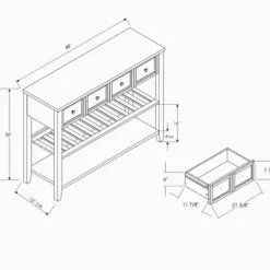 Console Tables-Kirkland's Home 2-Drawer Solid Wood Console Table White