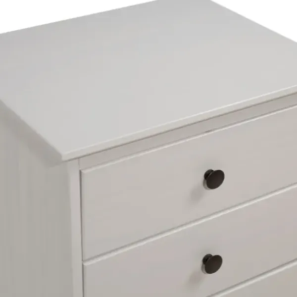 Nightstands-Kirkland's Home 3-Drawer Wood Nightstand White