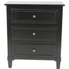 Accent & End Tables-Kirkland's Home 3-Drawer Wooden Accent Table Black