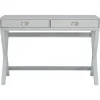 Office Furniture-Kirkland's Home 2-Drawer X-Frame Desk Gray