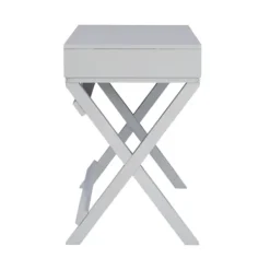 Office Furniture-Kirkland's Home 2-Drawer X-Frame Desk Gray