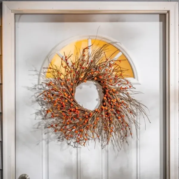 Wreaths-Kirkland's Home Dried Twig And Fall Berry Wreath Brown/Red