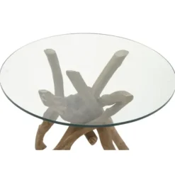 Accent & End Tables-Kirkland's Home Driftwood Branch Base Accent Table Brown