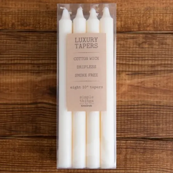 Candles-Kirkland's Home Dripless Taper Candles, Set Of 8 Ivory