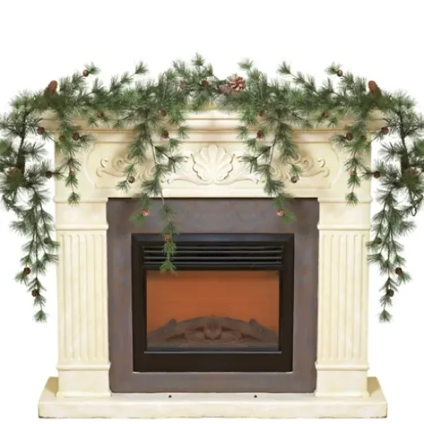 Arrangements & Greenery-Kirkland's Home Drooping Snowy Ming Pine Christmas Garland Green